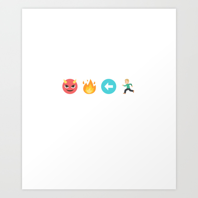 Go To Hell Funny Emoji Sayings Art Print By Motivation Lounge Society6
