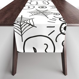 Halloween Pattern Background Table Runner