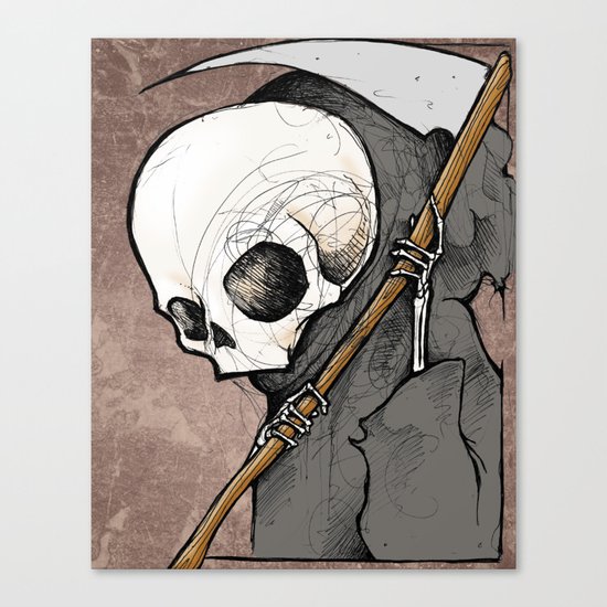 Death scribble Canvas Print