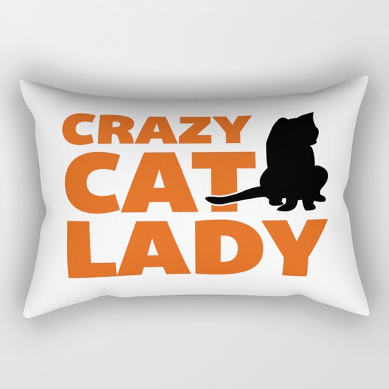 Crazy Cat Lady Funny Quote Rectangular Pillow