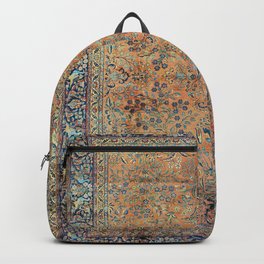 Kashan Floral Persian Carpet Print Backpack | Kashan, Flowers, Vintage, Nature, Carpet, Area, Persian, Oriental, Floral, Bohemian 