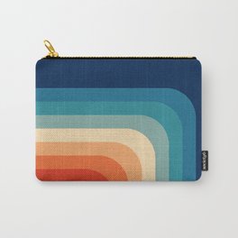 Retro 70s Color Palette III Carry-All Pouch | Grunge, Geometry, Curated, Digital, Geometric, Abstract, Cubism, Minimal, Minimalism, Blue 