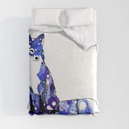 Blue Galaxy Fox Comforter
