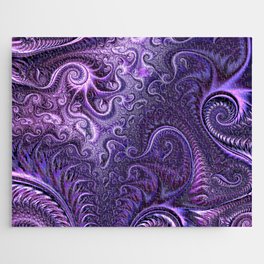 Abstract Colorful Lilac & Violet Spiral Pattern Jigsaw Puzzle