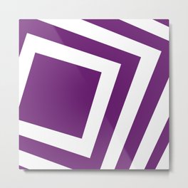 Dark purple squares background Metal Print