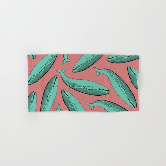 calm whale pattern Hand & Bath Towel