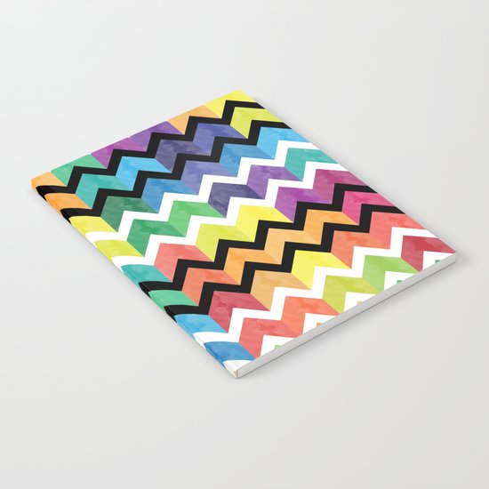 Watercolor Chevron Pattern VI Notebook