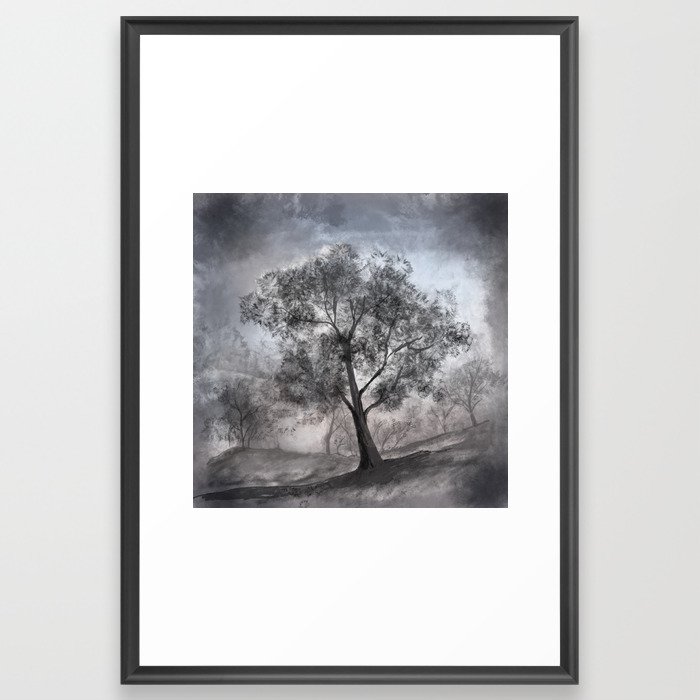 Moody Tree Framed Art Print