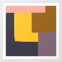 Forsythia Abstract VIII (square) Art Print