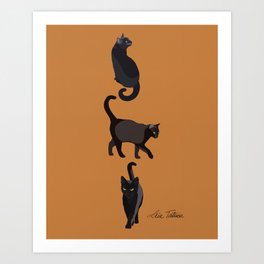 Black Cats Season Art Print