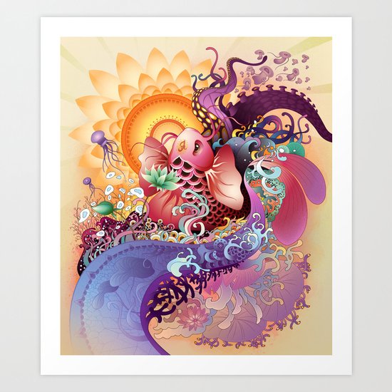 Koi Art Print