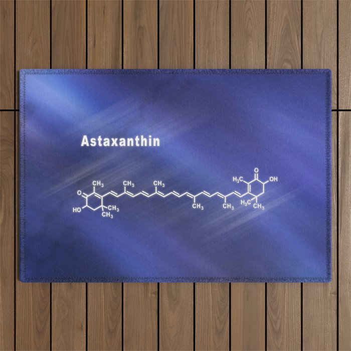 Astaxanthin keto-carotenoid, Structural chemical formula Outdoor Rug
