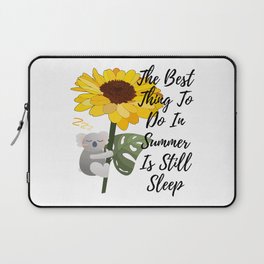 Sunflower & The Sleeping Koala Bear For summer Laptop Sleeve