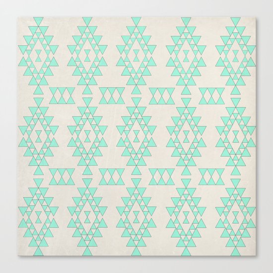 Mint Geo Canvas Print