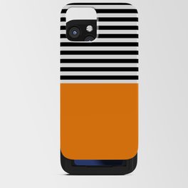 Turmeric With Black and White Stripes iPhone Card Case