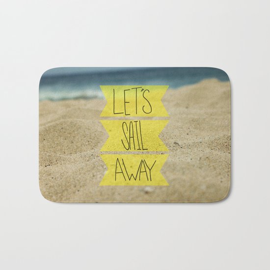 Let's Sail Away: Sandy Beach Bath Mat