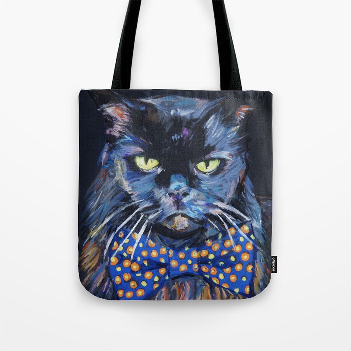 Gangster cat Tote Bag