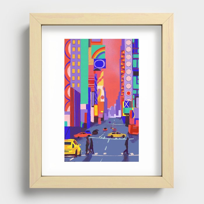 Times sq Recessed Framed Print