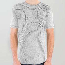 Captain Ahab Trail Map All Over Graphic Tee
