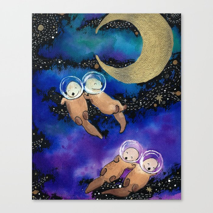 Otter Space Canvas Print