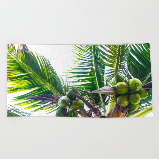How About Those Coconuts Beach Towel