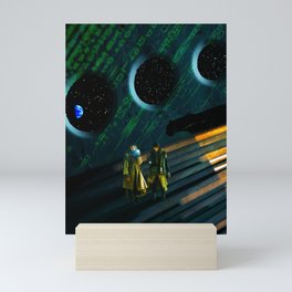 Explorers Spaceship and Panther Mini Art Print