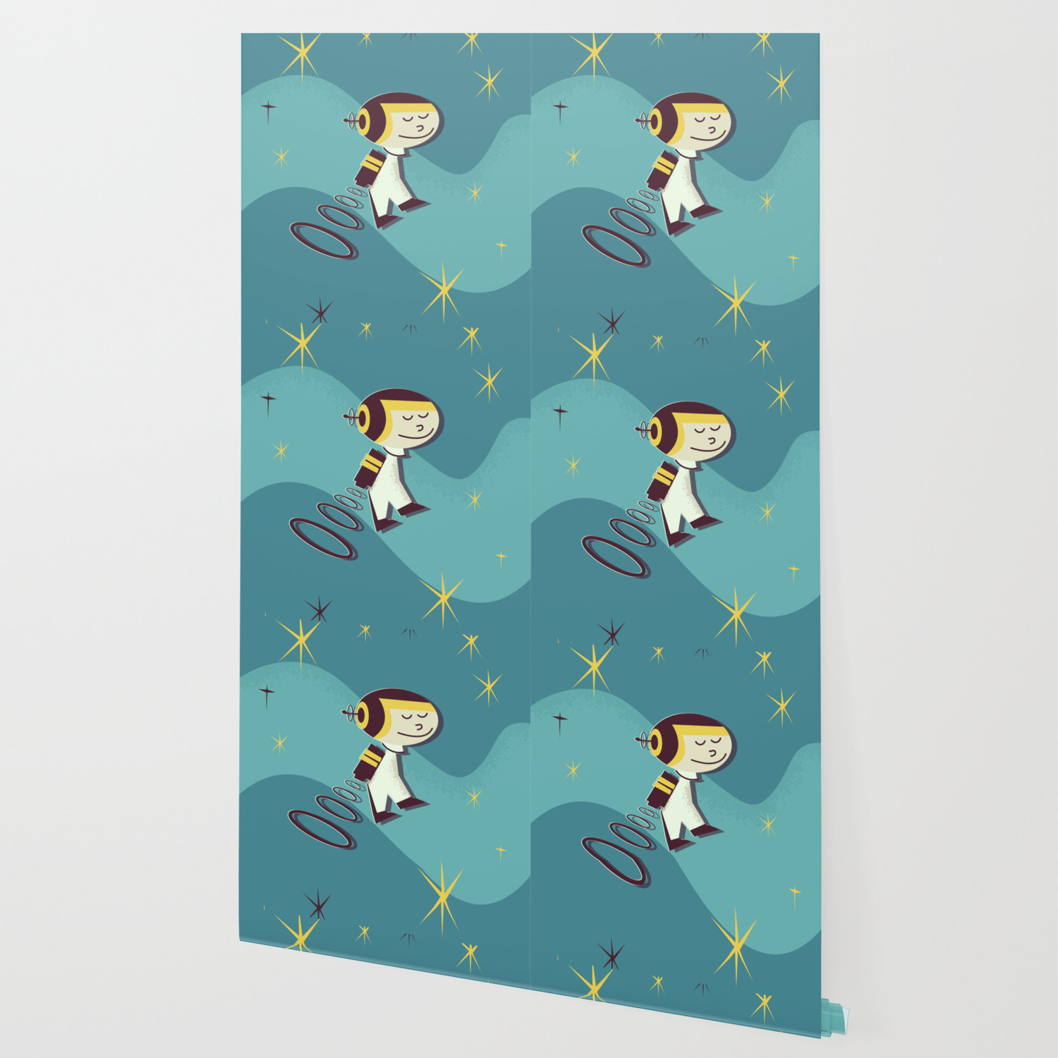Have Fun In Space Vintage Cartoon Wallpaper By Nicholasgreen