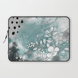 Flowers and spots design Laptop Sleeve