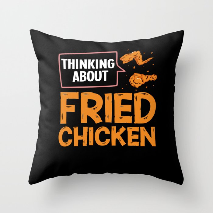 Fried Chicken Wing Recipe Strips Fingers Throw Pillow