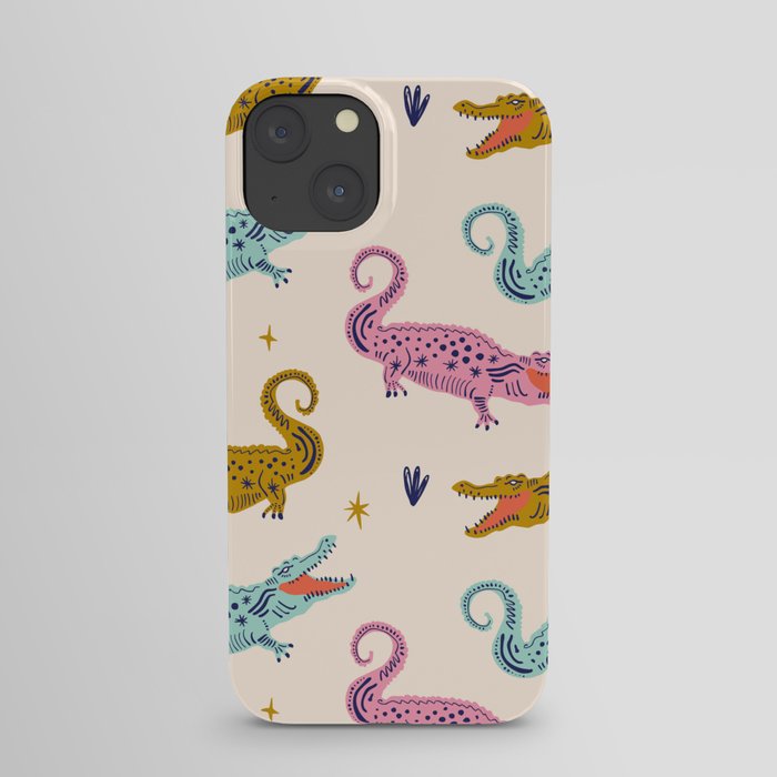 Cute crocodile pattern iPhone Case