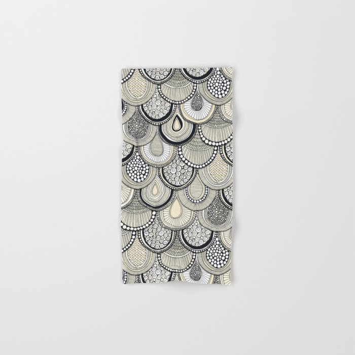 dragon scales mono Hand & Bath Towel