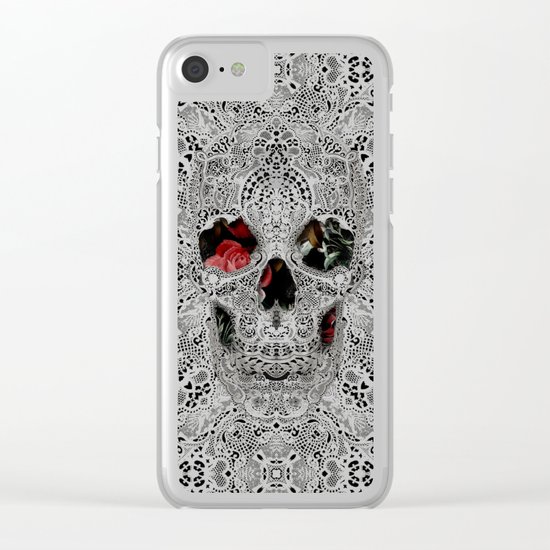 Lace Skull Light Clear iPhone Case