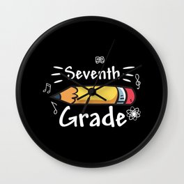 Seventh Grade Pencil Wall Clock