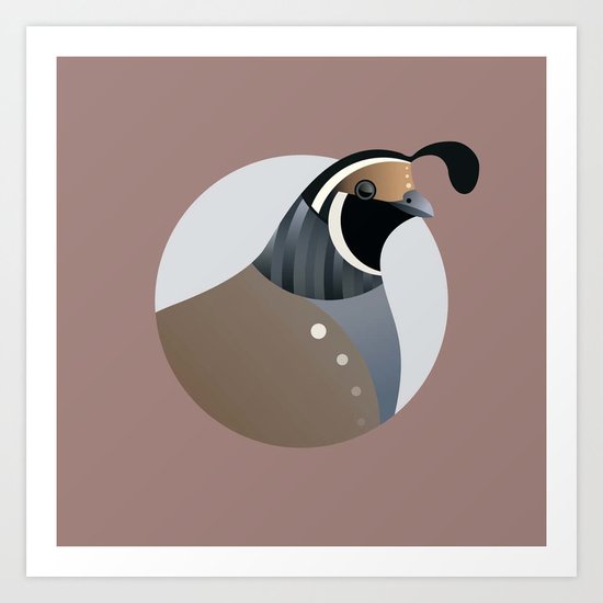 Q is for Quail Art Print