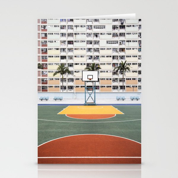 Basketball Court Stationery Cards