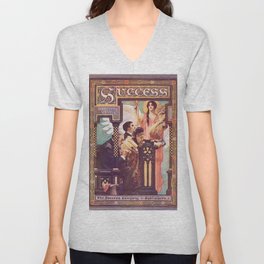 Vintage Thanksgiving success art V Neck T Shirt