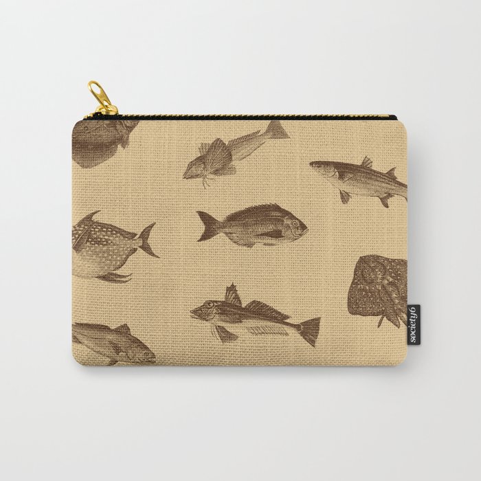 Vintage style fish of the ocean Carry-All Pouch