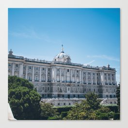 Spain Photography - Royal Palace Of Madrid Under The Blue Sky  Canvas Print