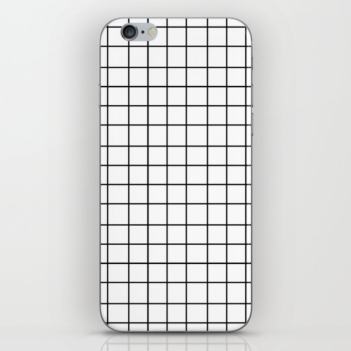 Grid (Black/White) iPhone Skin