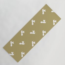 Yellow Jacket in Gold and White Yoga Mat