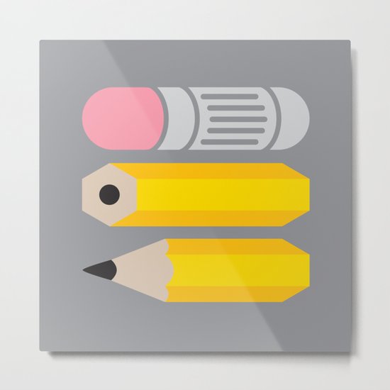 Deconstructed Pencil Metal Print