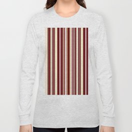 Burgundy Pinstripe Long Sleeve T Shirt