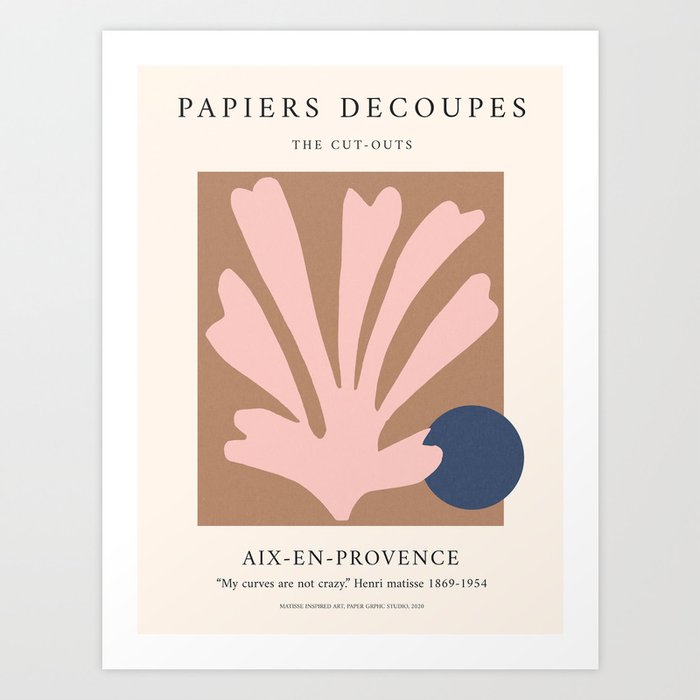 Henri Matisse Print | Papiers Decoupes Poster | Flower Market Print | Matisse inspired art Art Print