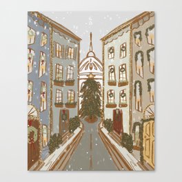 It’s Christmas time in the city Canvas Print
