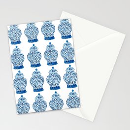 Blue and White Ginger Jars  Stationery Card