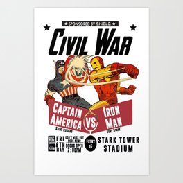 Civil War Fight Art Print