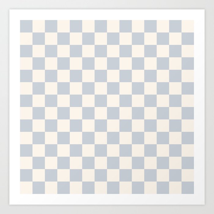 Checkerboard - Light Blue Art Print