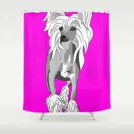 Sassy Chinese Crested Shower Curtain