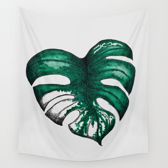 Get Wallpaper Monstera Variegata Wall Tapestry By Jannielorin Society6 For Android Free