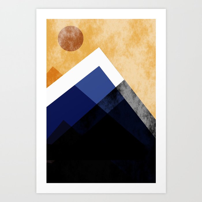 The blue mountains Art Print